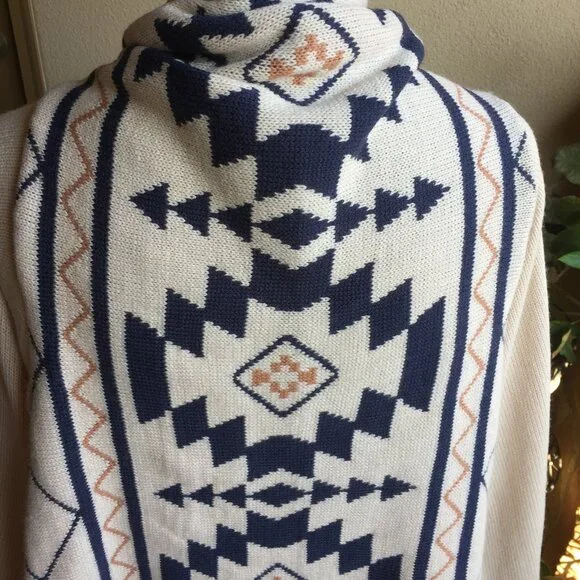 Nordstrom Waterfall Tribal/Aztec Cardigan (NEW) - Picture 9 of 13